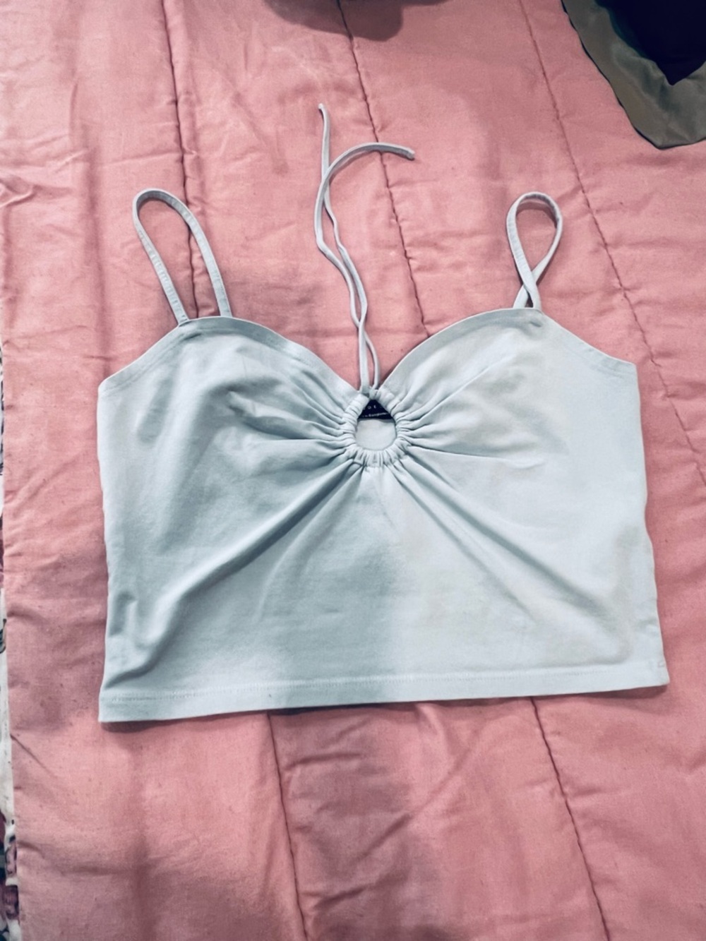 ASOS Pale Blue Ruched Keyhole Cami